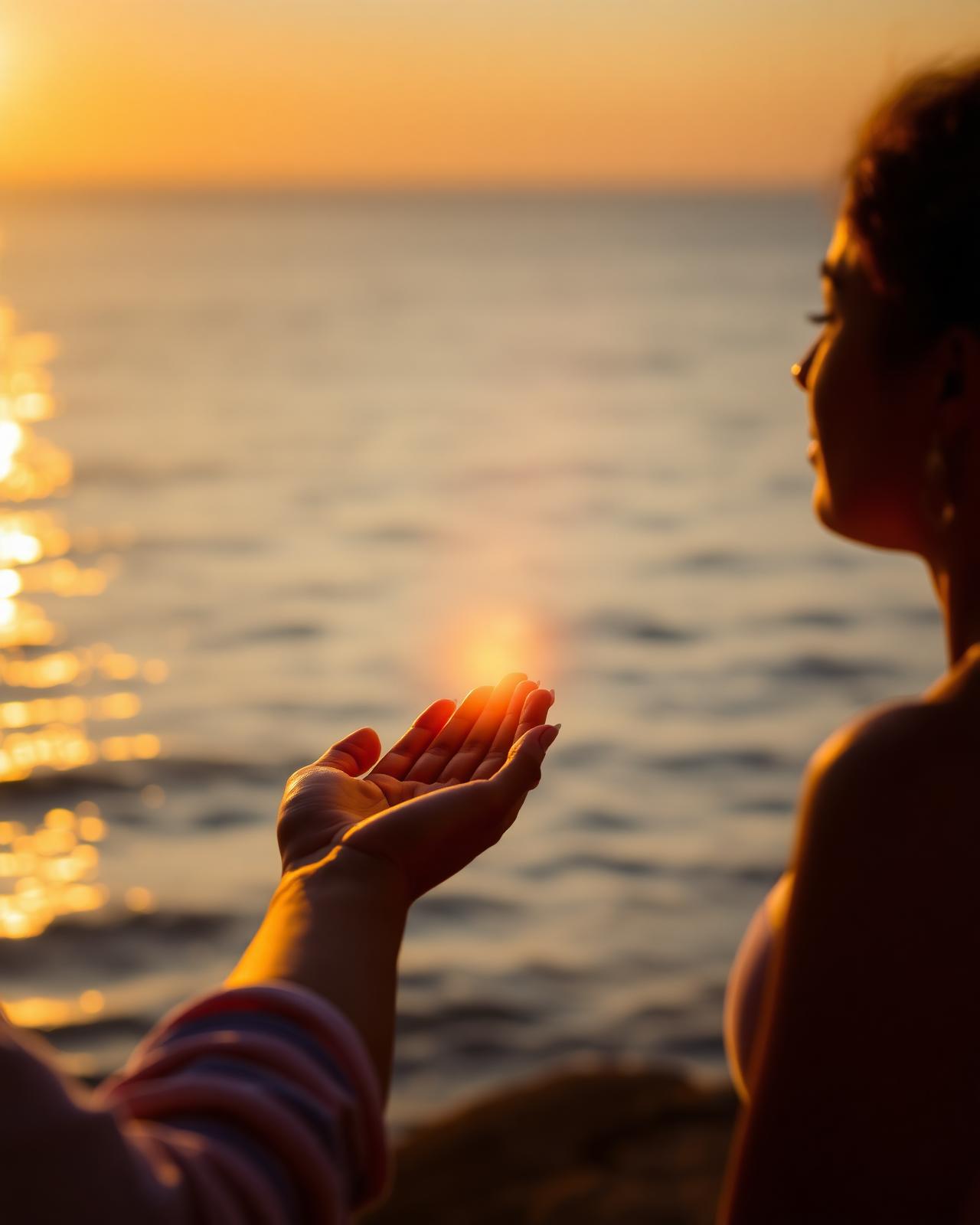 Sesión de Reiki frente al mar